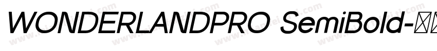 WONDERLANDPRO SemiBold字体转换